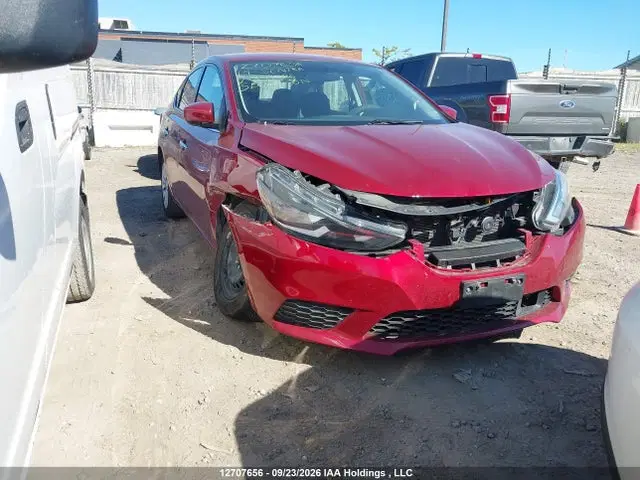3N1AB7AP8KY349096 — 2019 Nissan Sentra 1.8 S/1.8 SV, Передняя часть, фото до ремонта