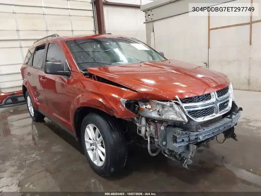 3C4PDDBG7ET297749 — 2014 Dodge Journey, передняя часть, фото до ремонта