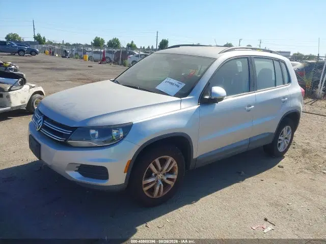 2016 Volkswagen TIGUAN S VIN WVGBV7AX2GW582216 фото 2
