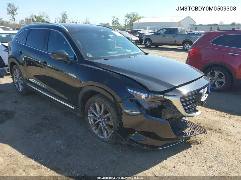 JM3TCBDY0M0509308 — 2021 Mazda CX-9, передняя часть, фото до ремонта