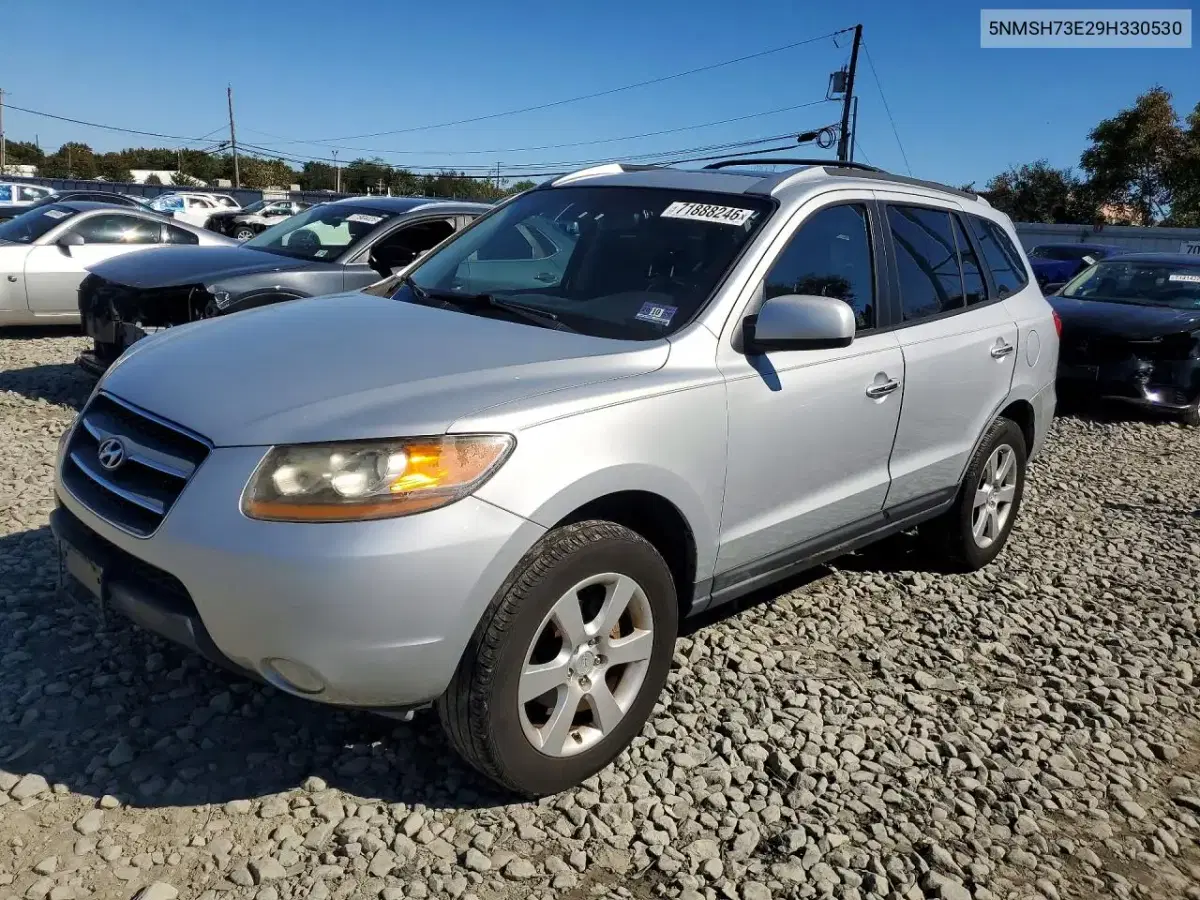 5NMSH73E29H330530 — 2009 Hyundai Santa FE, мелкие вмятины и царапины, фото до ремонта