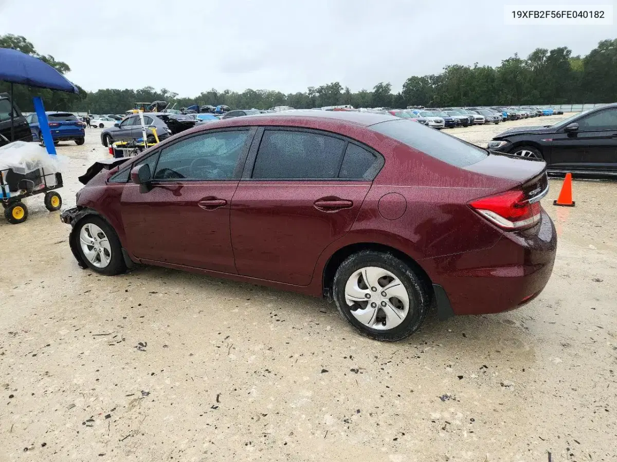 2015 Honda Civic Lx VIN 19XFB2F56FE040182 фото 2