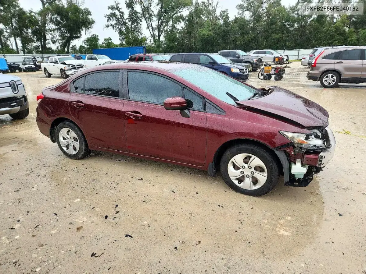2015 Honda Civic Lx VIN 19XFB2F56FE040182 фото 4