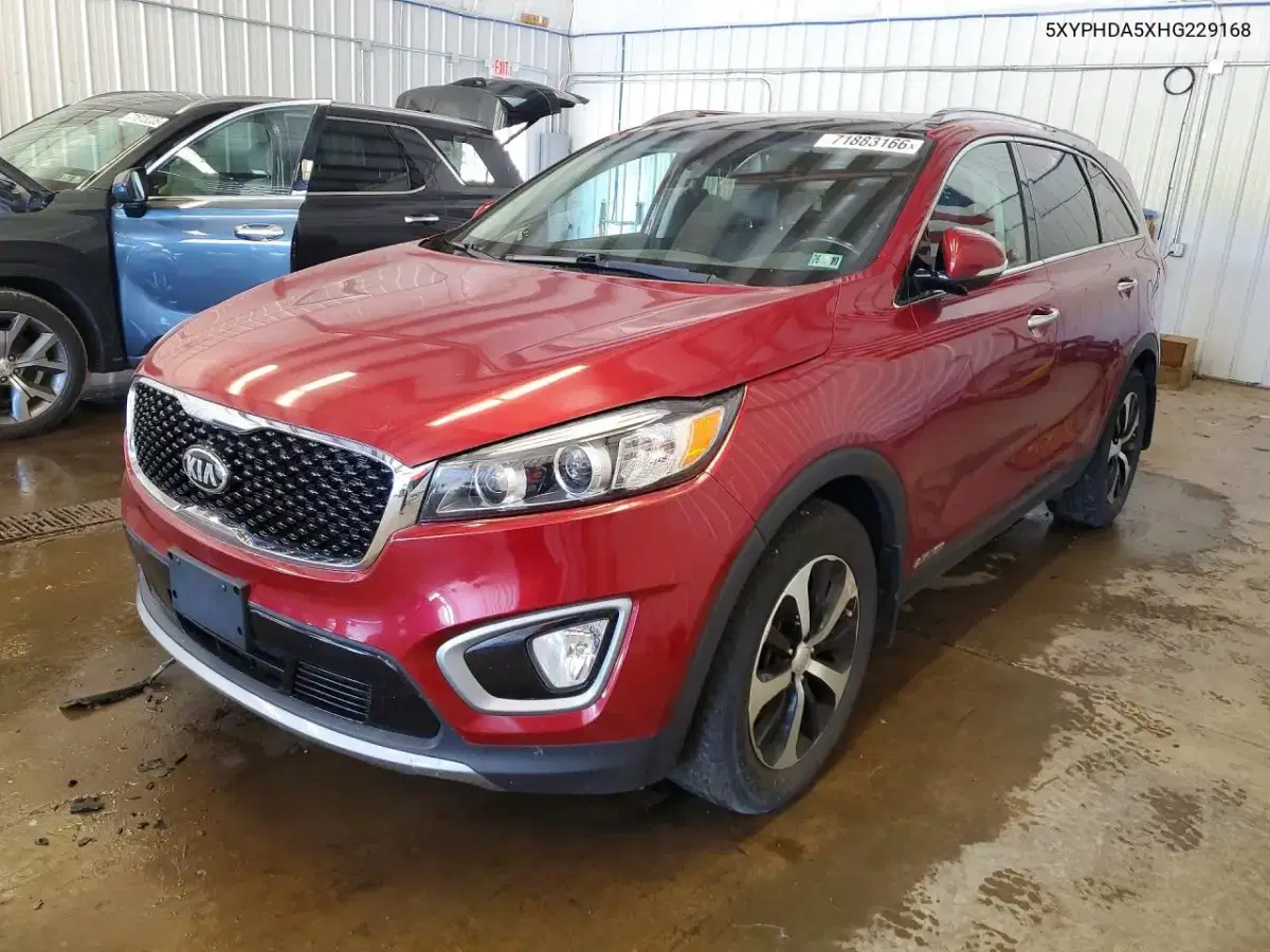 5XYPHDA5XHG229168 — 2017 Kia Sorento, механические повреждения, фото до ремонта