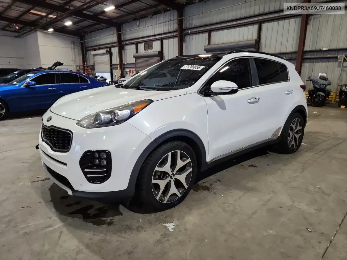 KNDPR3A69J7460033 — 2018 Kia Sportage, задняя часть, фото до ремонта