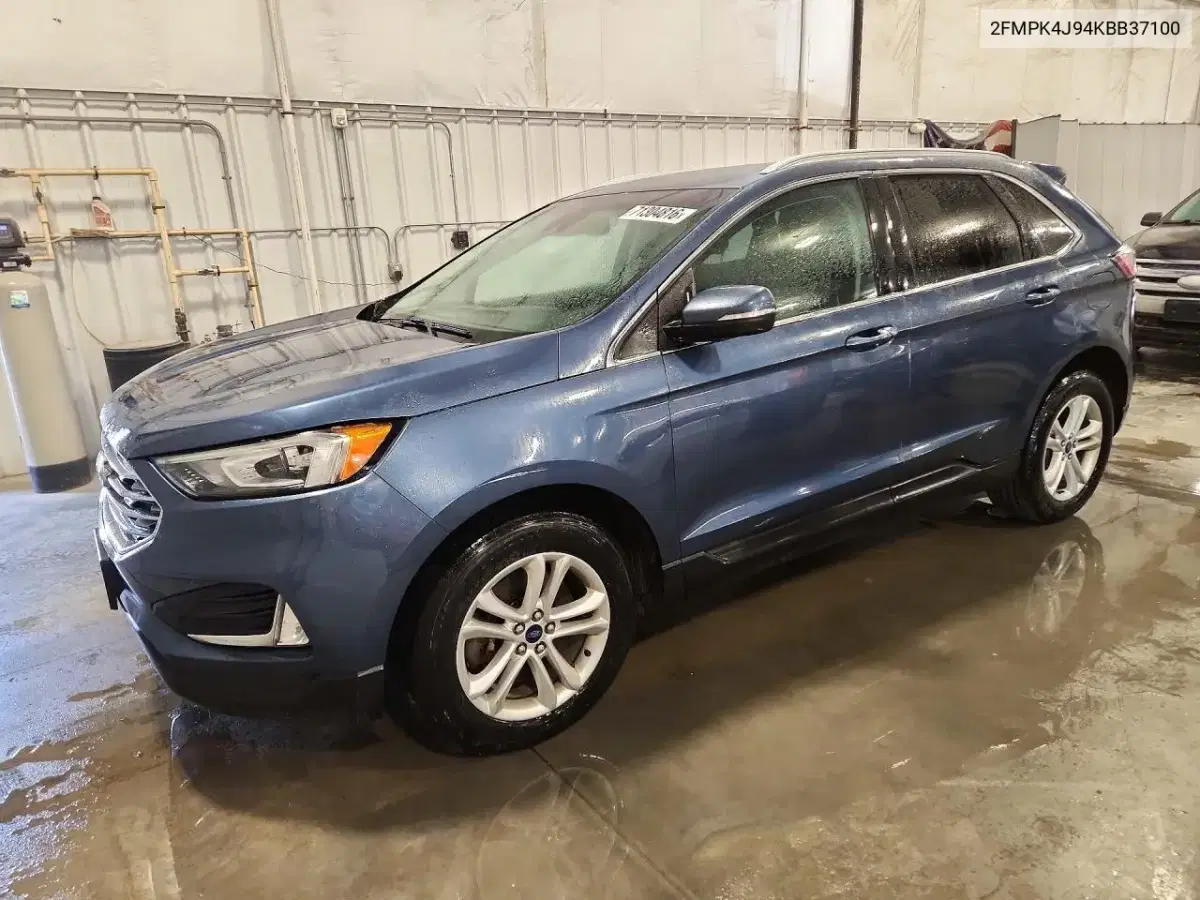 2FMPK4J94KBB37100 — 2019 Ford Edge, механические повреждения, фото до ремонта
