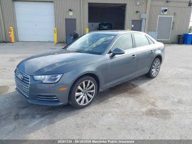 2017 Audi A4 2.0t Quattro VIN WAUANAF41HN012742 фото 2