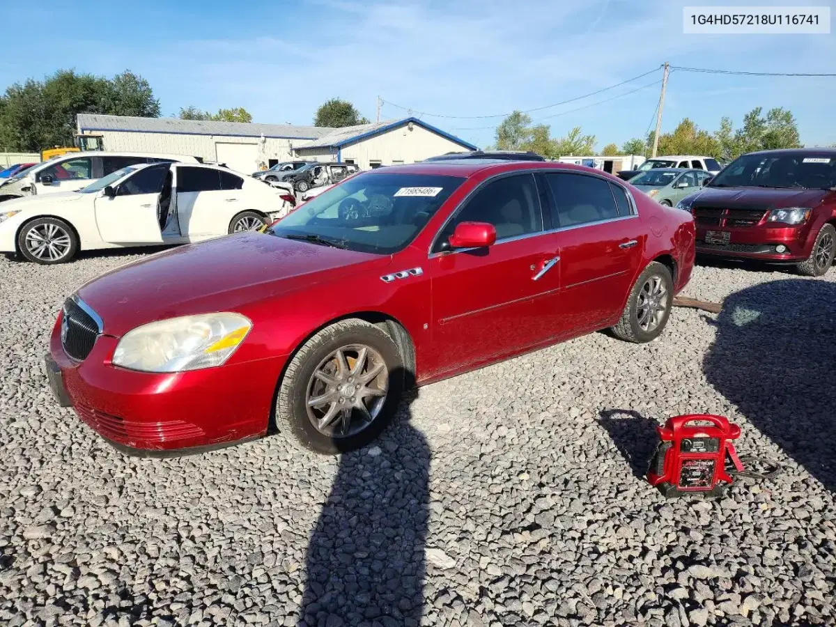 1G4HD57218U116741 — 2008 Buick Lucerne, задняя часть, фото до ремонта
