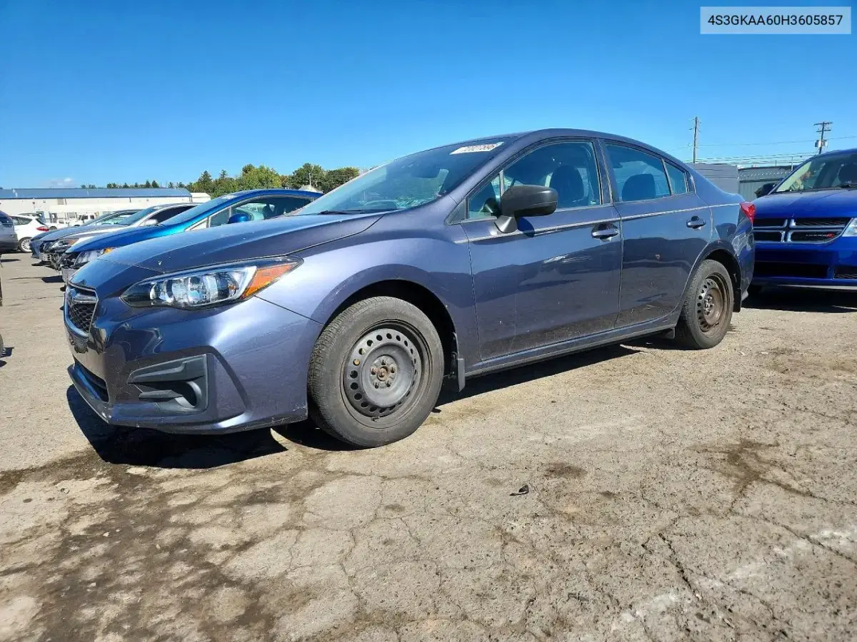 4S3GKAA60H3605857 — 2017 Subaru Impreza, механические повреждения, фото до ремонта