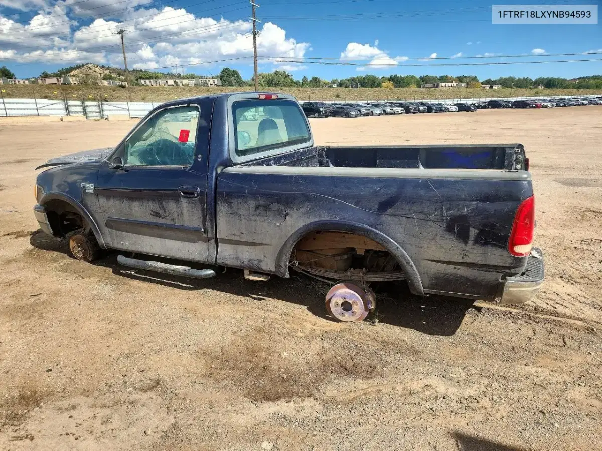 2000 Ford F150 VIN 1FTRF18LXYNB94593 фото 2