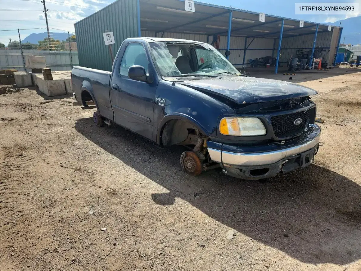 2000 Ford F150 VIN 1FTRF18LXYNB94593 фото 4
