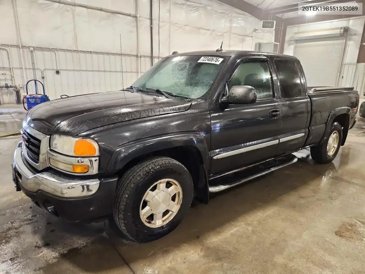 2GTEK19B551352089 — 2005 GMC Sierra, механические повреждения, фото до ремонта