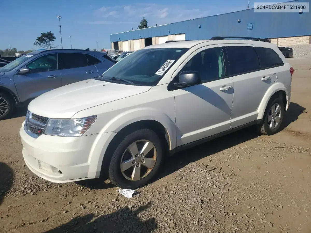3C4PDCAB4FT531900 — 2015 Dodge Journey, передняя часть, фото до ремонта