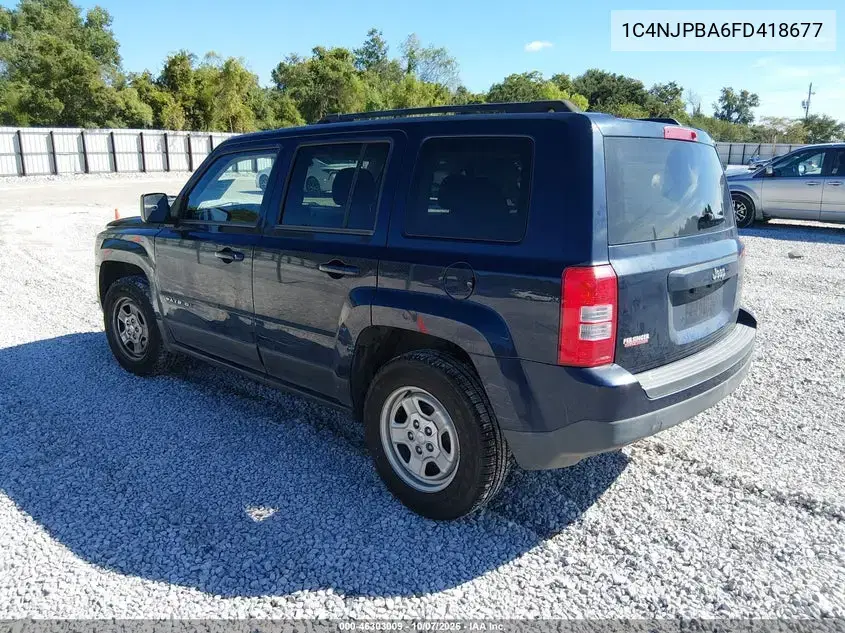 2015 Jeep Patriot Sport VIN 1C4NJPBA6FD418677 фото 4