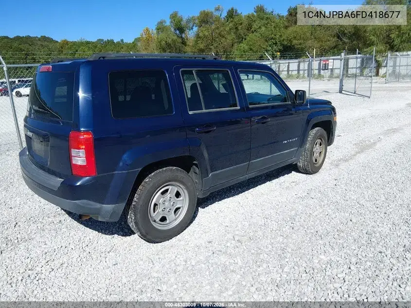 2015 Jeep Patriot Sport VIN 1C4NJPBA6FD418677 фото 5