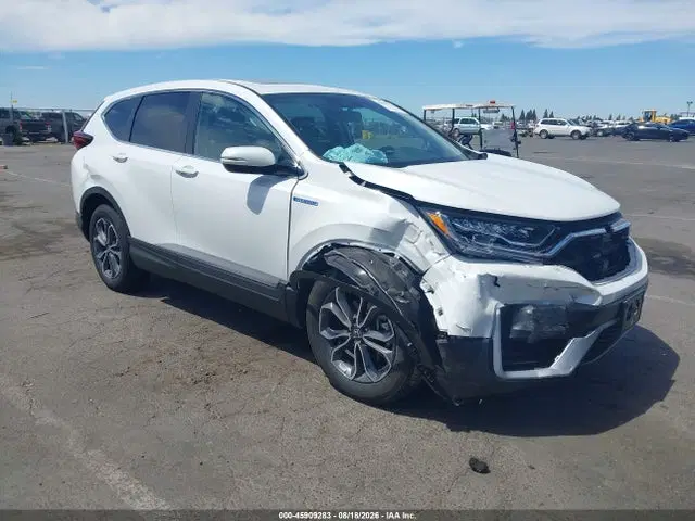 5J6RT6H80NL030191 — 2022 Honda CR-V Hybrid EX-L, Передняя часть, фото до ремонта