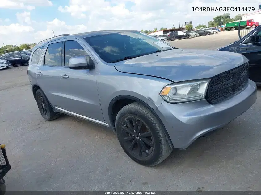 1C4RDHAG3EC414479 — 2014 Dodge Durango, Возвращение во владение, фото до ремонта
