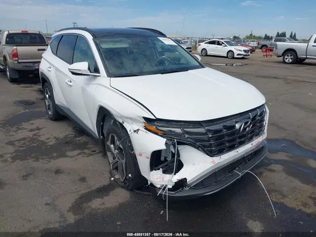 5NMJECDEXRH382998 — 2024 Hyundai Tucson Limited, Передняя часть слева (Left Front), фото до ремонта