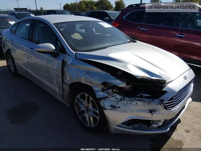 3FA6P0G76JR103908 — 2018 Ford Fusion, Передняя часть, фото до ремонта