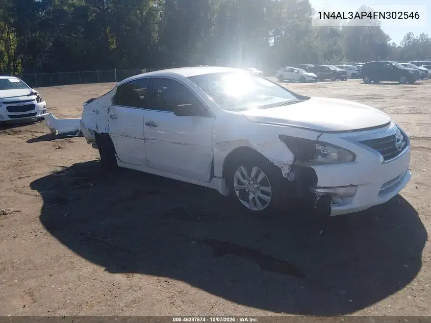 1N4AL3AP4FN302546 — 2015 Nissan Altima, Правая сторона, фото до ремонта