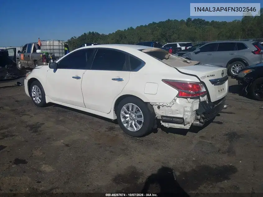 2015 Nissan Altima 2.5 S VIN 1N4AL3AP4FN302546 фото 4