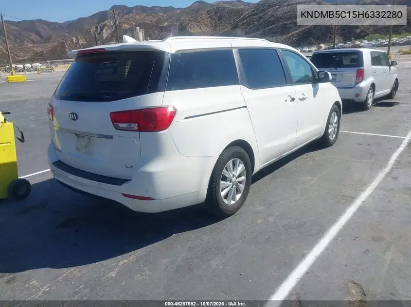 2017 Kia Sedona Lx VIN KNDMB5C15H6332280 фото 5