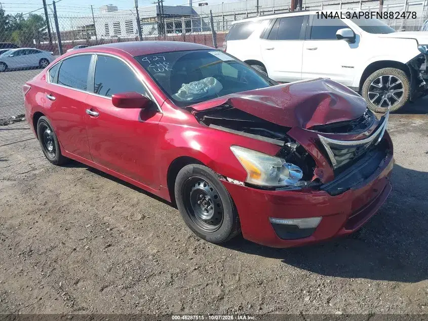 1N4AL3AP8FN882478 — 2015 Nissan Altima, передняя часть, фото до ремонта