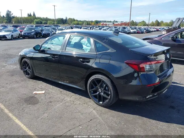 2026 Honda Civic Sport VIN 2HGFE2F58TH594283 фото 3