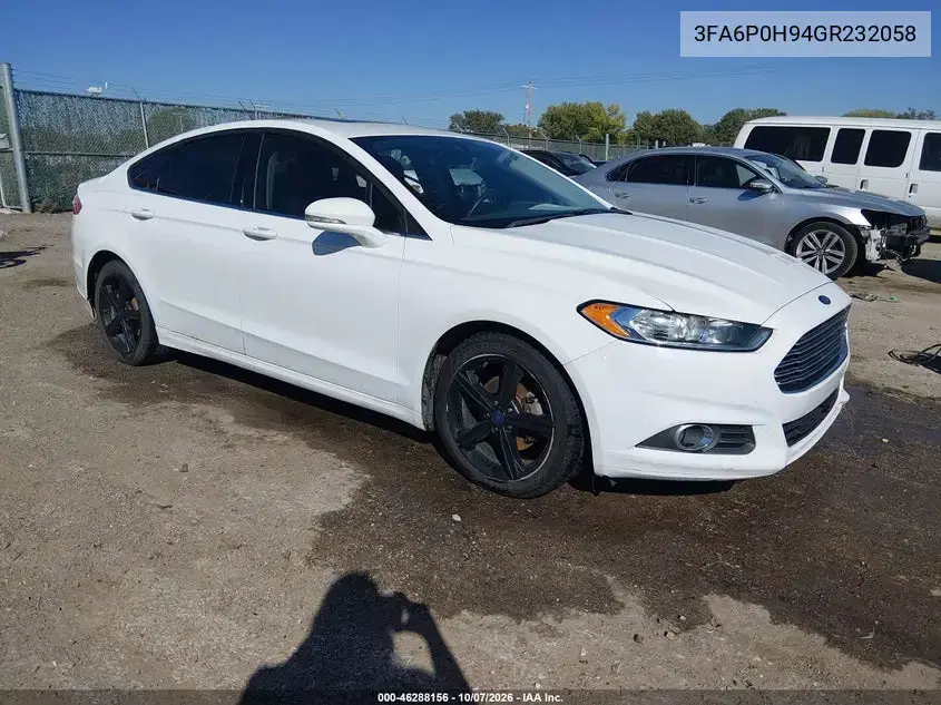 3FA6P0H94GR232058 — 2016 Ford Fusion, Левая сторона, фото до ремонта