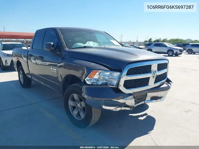 1C6RR6FG6KS697287 — 2019 RAM 1500, Передняя часть, фото до ремонта
