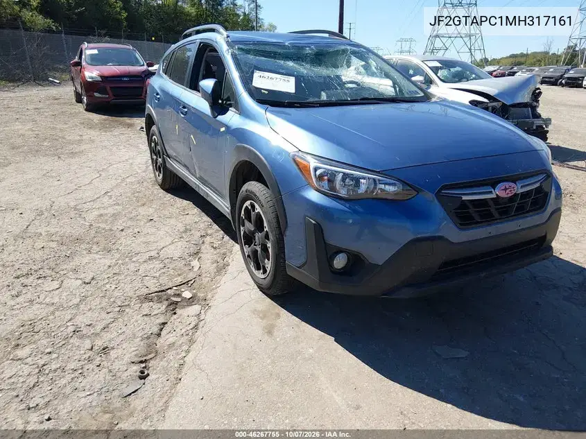 JF2GTAPC1MH317161 — 2021 Subaru XV, Повреждение крыши, фото до ремонта