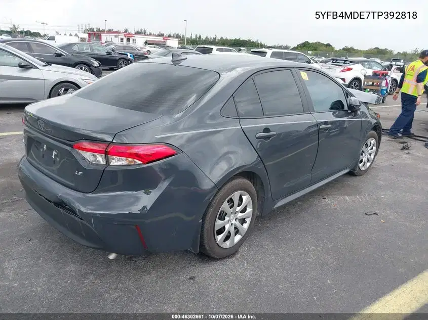 2026 Toyota Corolla Le VIN 5YFB4MDE7TP392818 фото 4