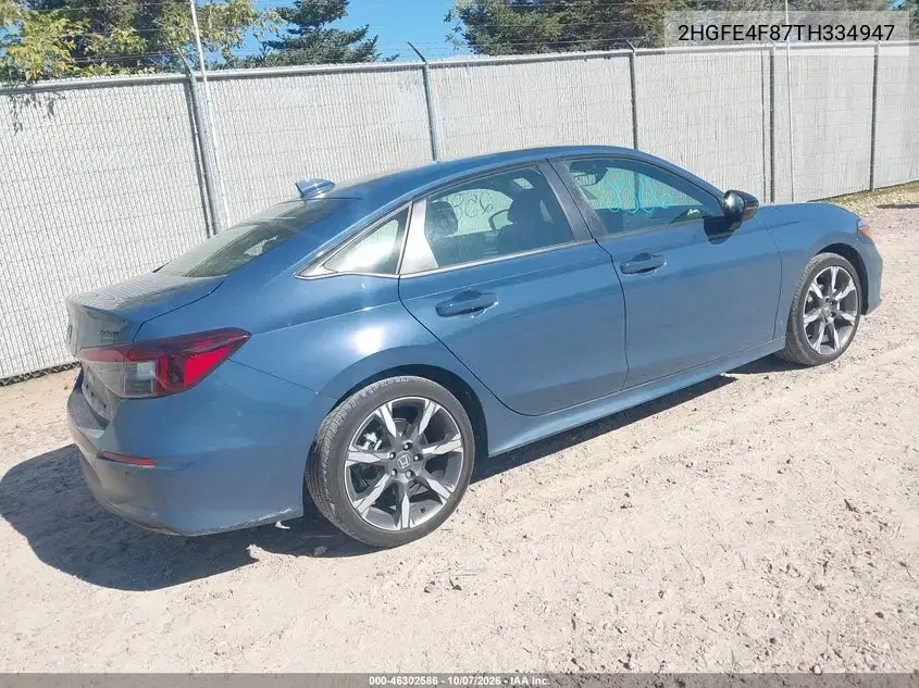 2026 Honda Civic Hybrid Sport/Sport Touring VIN 2HGFE4F87TH334947 фото 4