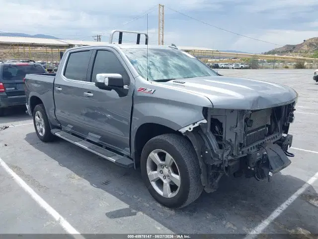 1GCUYGET6NZ186040 — 2022 Chevrolet Silverado 1500 Ltd 4WD Short Bed LTZ, Передняя часть, фото до ремонта