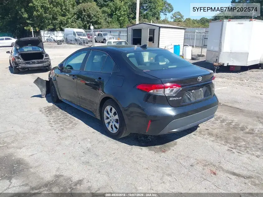 2021 Toyota Corolla Le VIN 5YFEPMAE7MP202574 фото 4