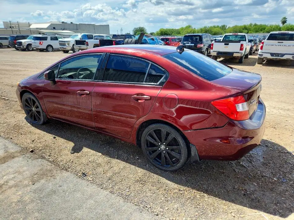 2012 HONDA CIVIC VIN 2HGFB2F58CH541110 фото 2
