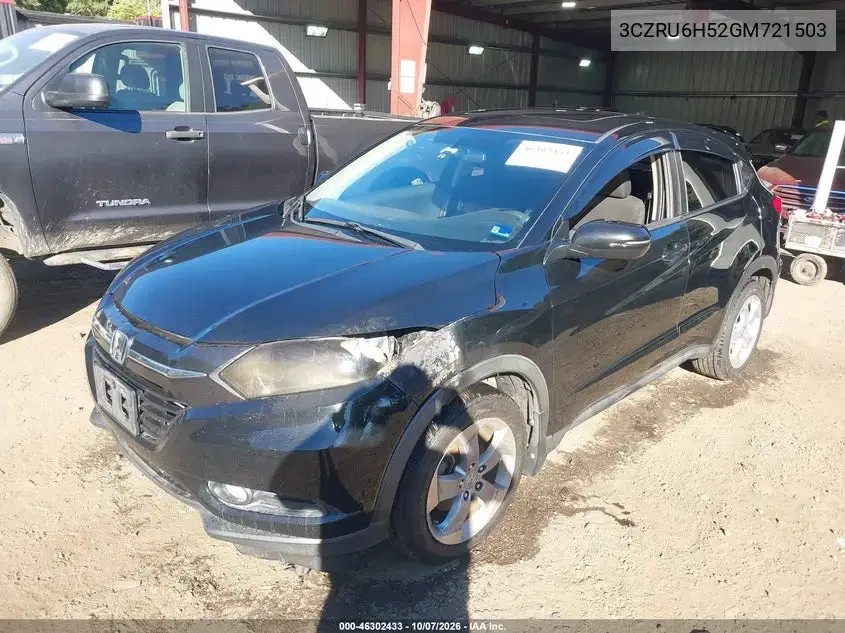 2016 Honda Hr-V Ex VIN 3CZRU6H52GM721503 фото 2