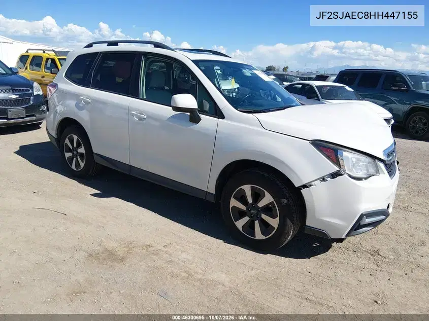 JF2SJAEC8HH447155 — 2017 Subaru Forester, Передняя часть, фото до ремонта