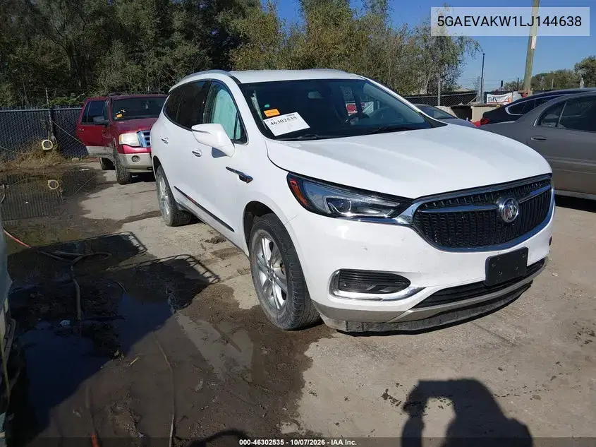 5GAEVAKW1LJ144638 — 2020 Buick Enclave, Левая сторона, фото до ремонта