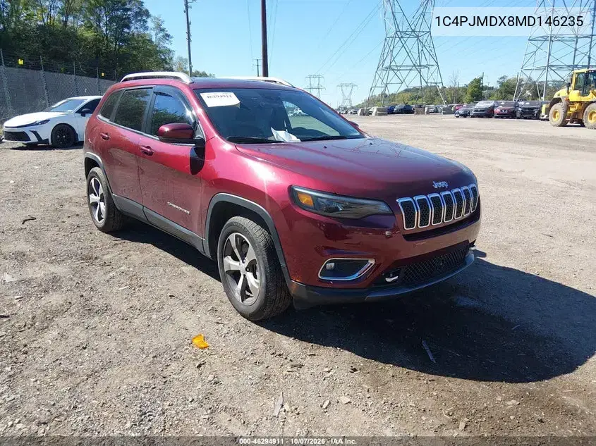 1C4PJMDX8MD146235 — 2021 Jeep Cherokee, Левая сторона, фото до ремонта