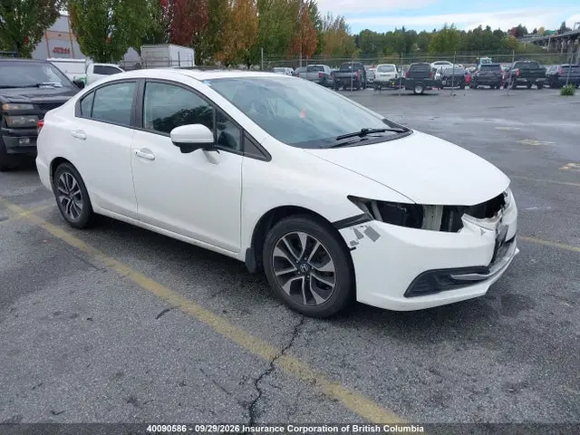 2HGFB2F56FH004207 — 2015 Honda Civic, Передняя часть, фото до ремонта