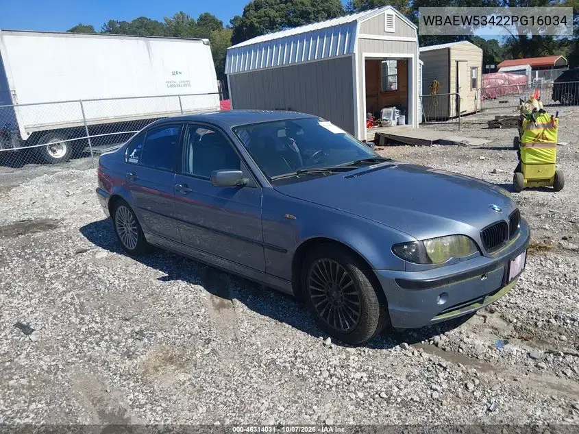 WBAEW53422PG16034 — 2002 BMW 3ER, естественный износ, фото до ремонта