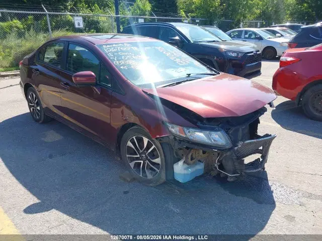 2HGFB2F56FH056386 — 2015 Honda Civic EX, Передняя часть (Front), фото до ремонта