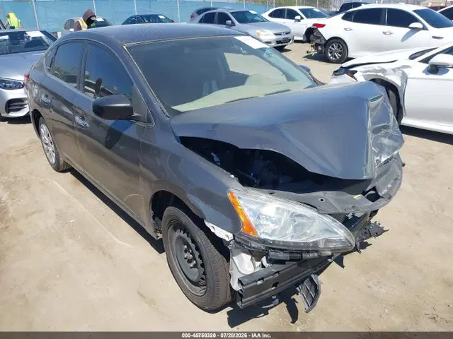 3N1AB7AP6FY374889 — 2015 Nissan Sentra S, Передняя часть (Front End), фото до ремонта