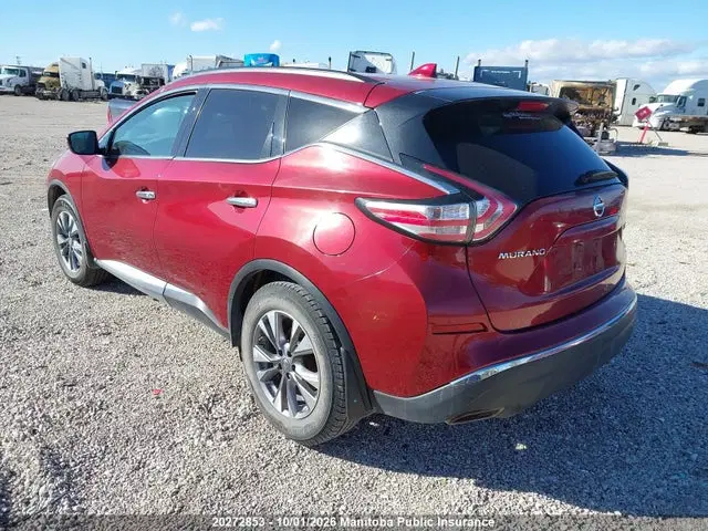2017 Nissan MURANO SV VIN 5N1AZ2MH7HN189343 фото 3
