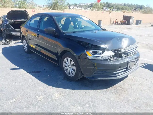3VW2K7AJ4FM254655 — 2015 Volkswagen Jetta 2.0L S, Front End, фото до ремонта