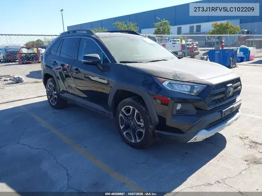 2T3J1RFV5LC102209 — 2020 Toyota RAV 4, Кража, фото до ремонта