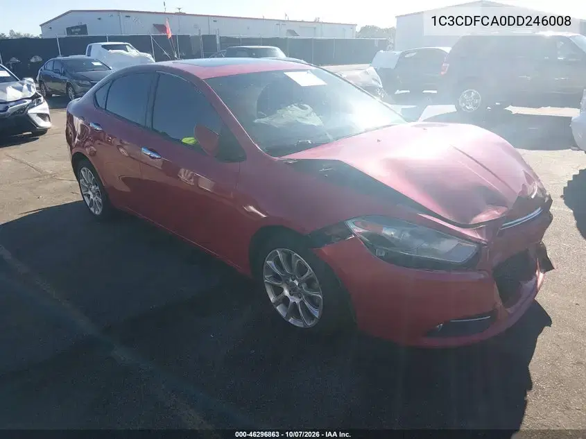 1C3CDFCA0DD246008 — 2013 Dodge Dart, передняя часть, фото до ремонта