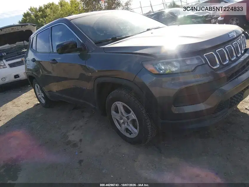 3C4NJCAB5NT224833 — 2022 Jeep Compass, Передний левый, фото до ремонта