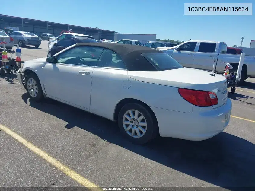 2010 Chrysler Sebring Lx VIN 1C3BC4EB8AN115634 фото 4